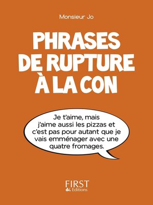 cover image of Petit Livre de--Phrases de rupture à la con